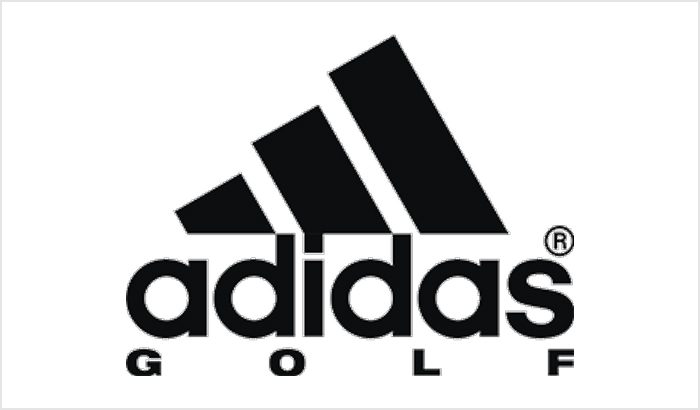 Adidas Golf logo in black and white.