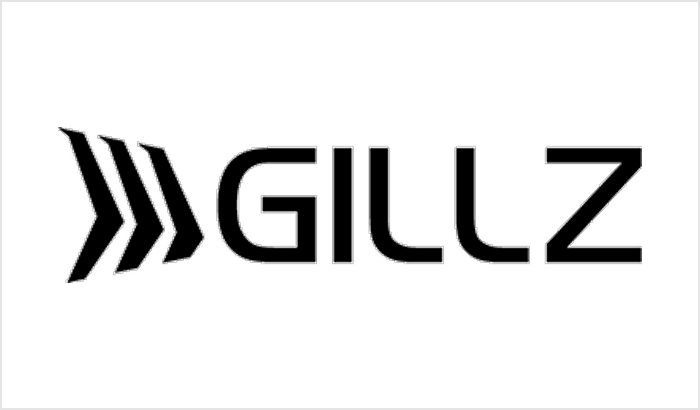 Logo of the GILLZ brand in black on a white background.