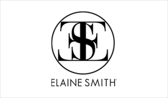 Monogram logo with initials E, S, and T in a circle for Elaine Smith.