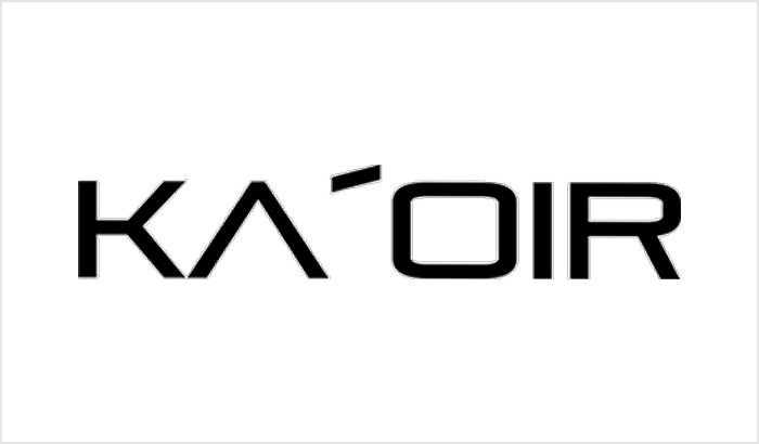 Logo with stylized text reading 'KA' OIR'.