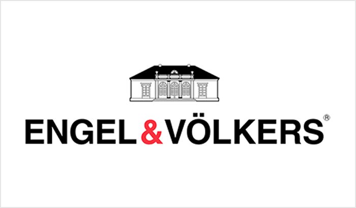 Logo of Engel & Völkers featuring a house icon and company name.