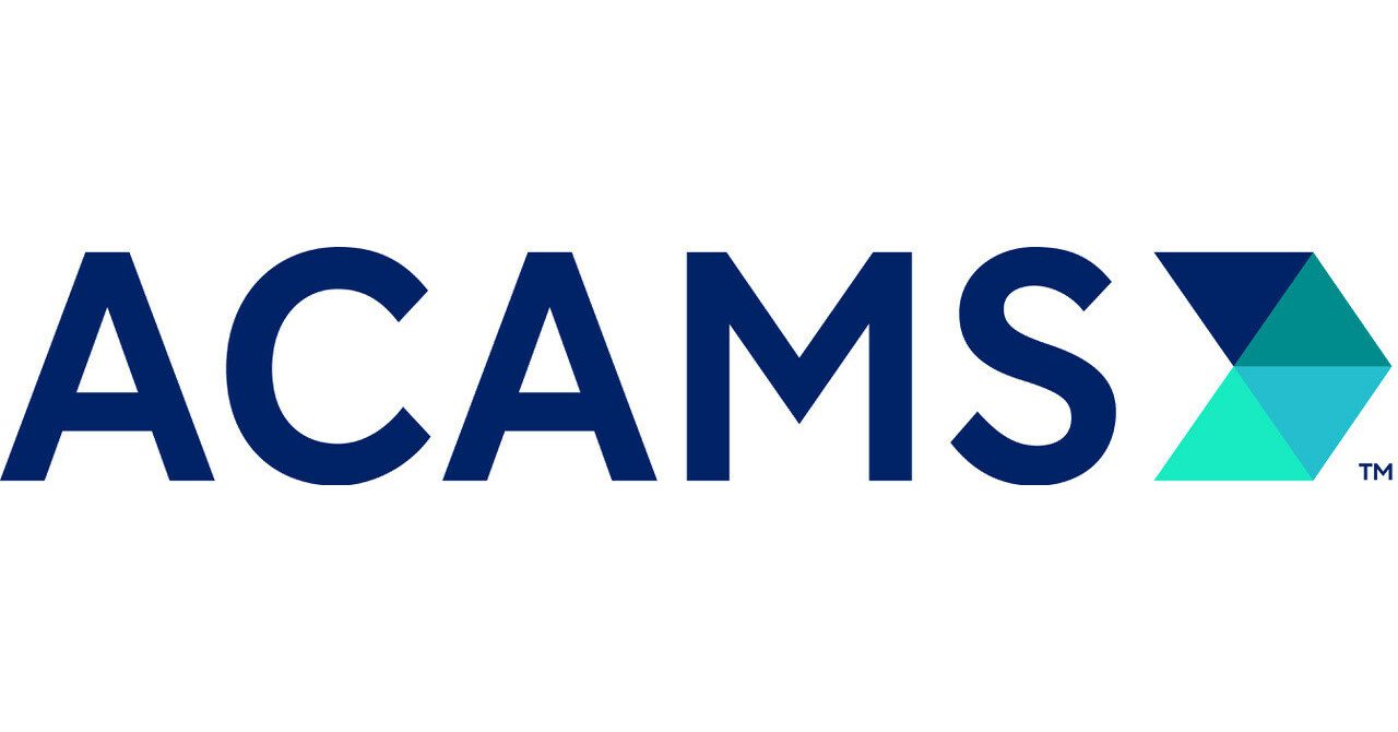 ACAMS logo featuring dark blue 
